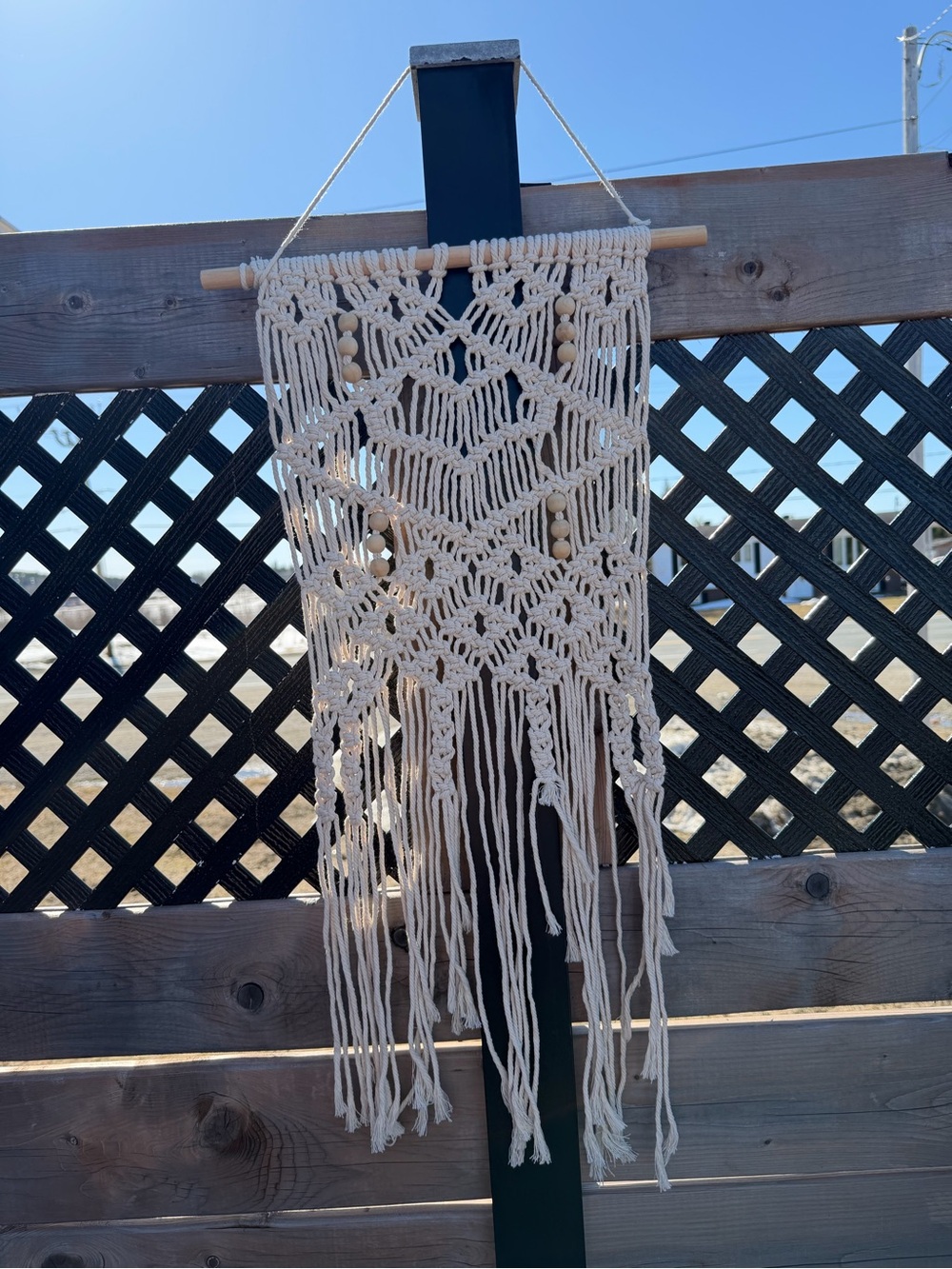 Handmade Cream Macramé Wall Hanging